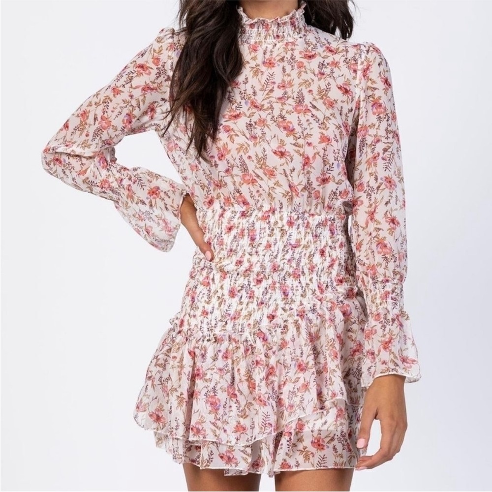 Princess Polly guetta floral long sleeve mini dress - Picture 2 of 4